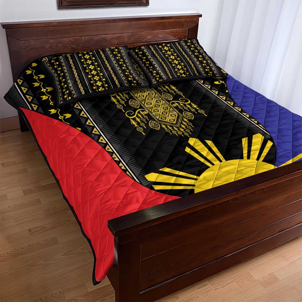 Afro Pinoy Blackapino Half Black Filipino Quilt Bed Set
