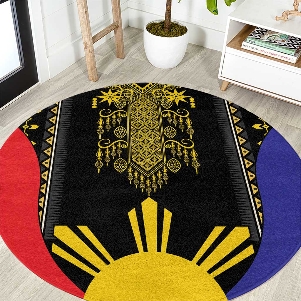 Afro Pinoy Blackapino Half Black Filipino Round Carpet