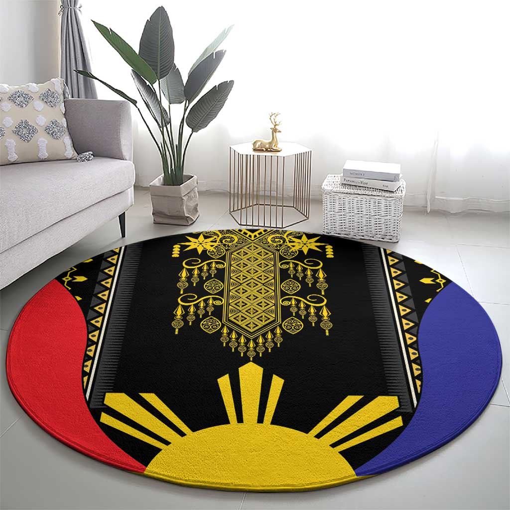 Afro Pinoy Blackapino Half Black Filipino Round Carpet