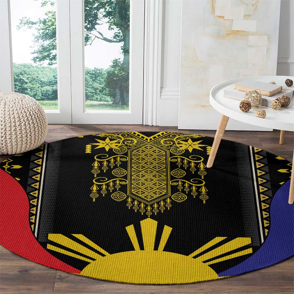 Afro Pinoy Blackapino Half Black Filipino Round Carpet