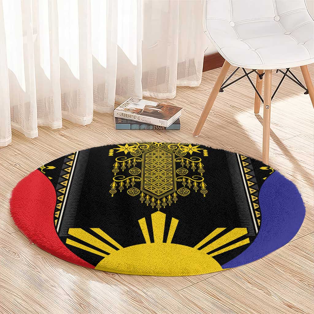 Afro Pinoy Blackapino Half Black Filipino Round Carpet