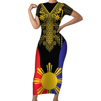 Afro Pinoy Blackapino Half Black Filipino Short Sleeve Bodycon Dress
