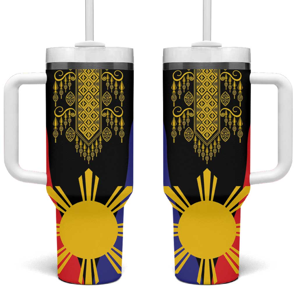 Afro Pinoy Blackapino Half Black Filipino Tumbler With Handle