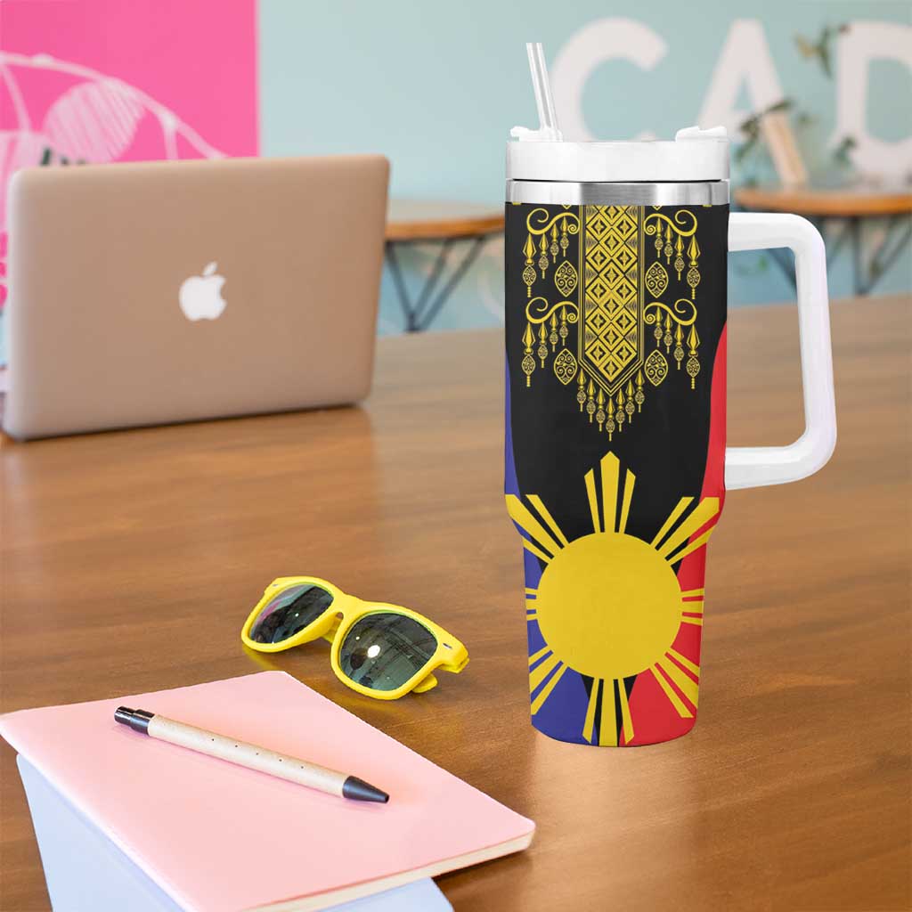 Afro Pinoy Blackapino Half Black Filipino Tumbler With Handle