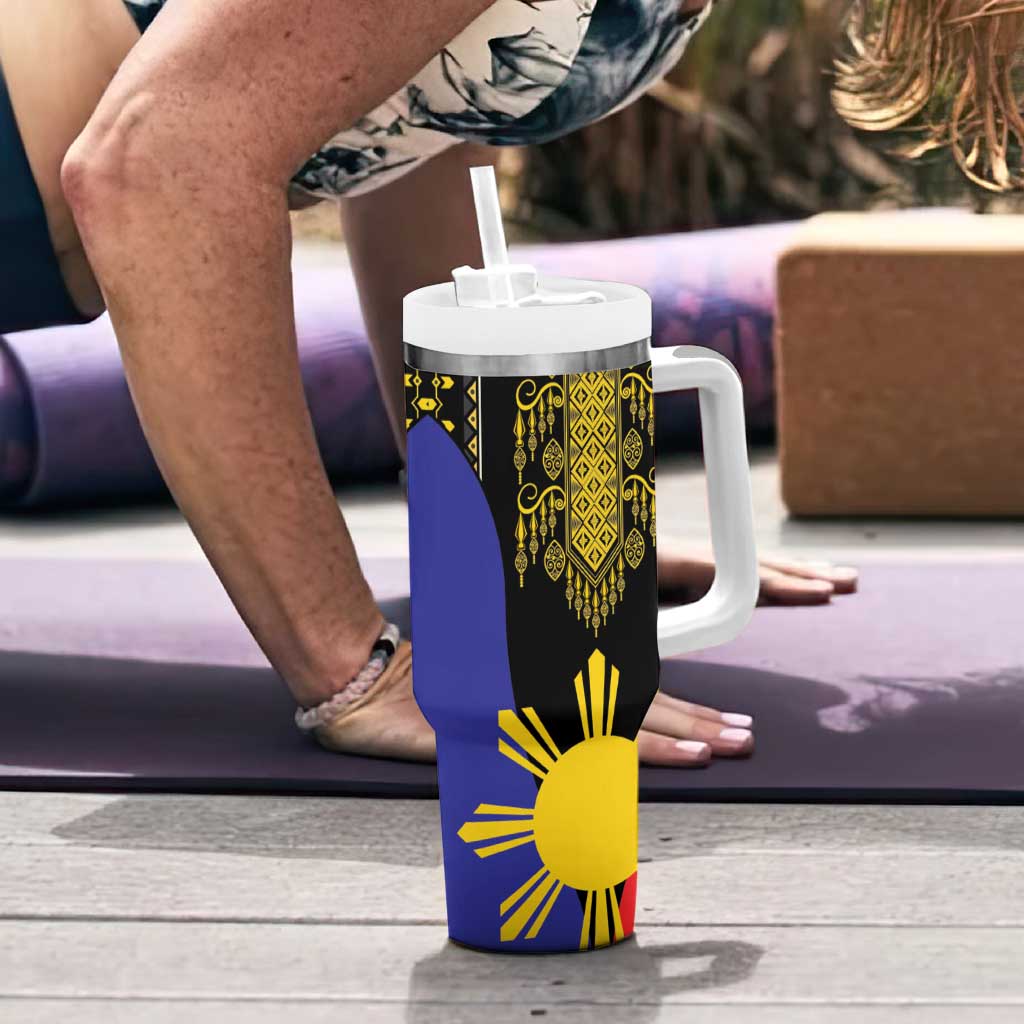 Afro Pinoy Blackapino Half Black Filipino Tumbler With Handle