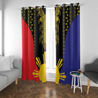 Afro Pinoy Blackapino Half Black Filipino Window Curtain