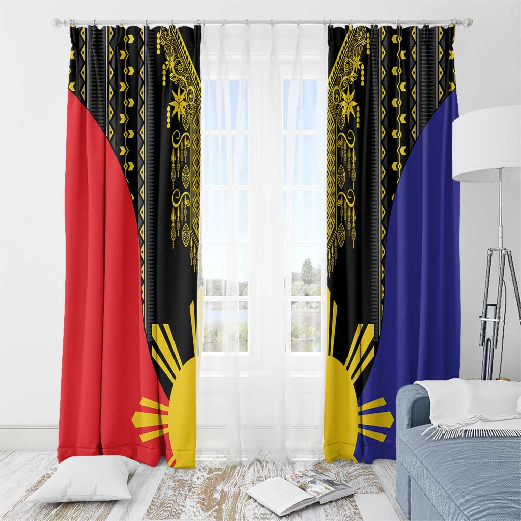 Afro Pinoy Blackapino Half Black Filipino Window Curtain