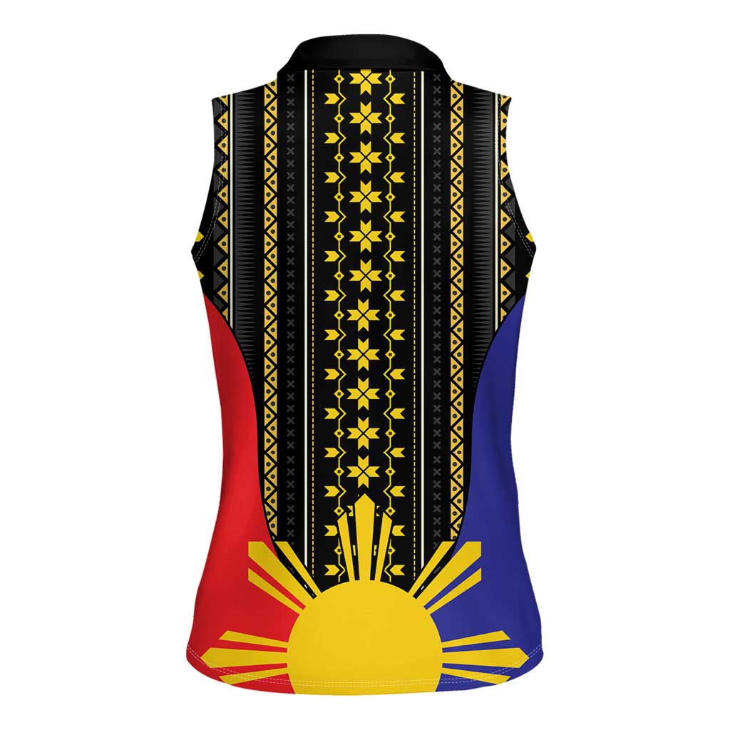 Afro Pinoy Blackapino Half Black Filipino Women Sleeveless Polo Shirt