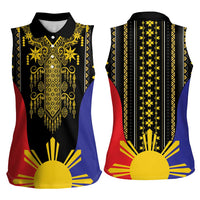 Afro Pinoy Blackapino Half Black Filipino Women Sleeveless Polo Shirt