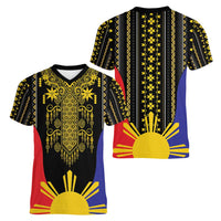 Afro Pinoy Blackapino Half Black Filipino Women V-Neck T-Shirt