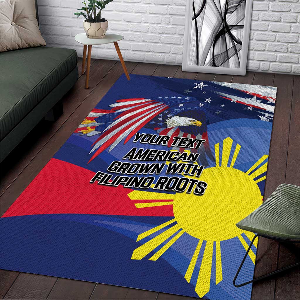 Personalized American Grown With Filipino Roots Area Rug