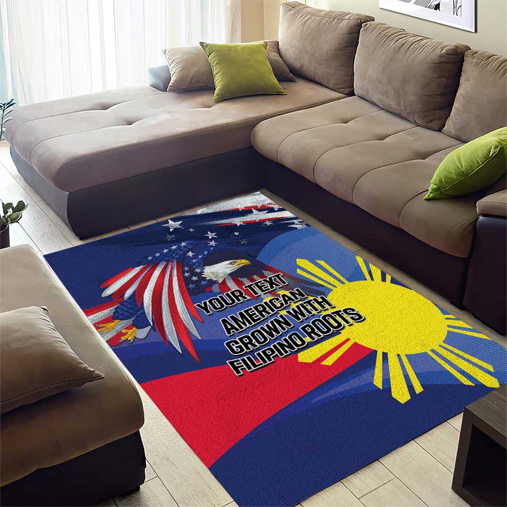 Personalized American Grown With Filipino Roots Area Rug