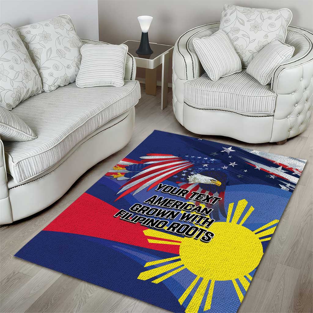 Personalized American Grown With Filipino Roots Area Rug