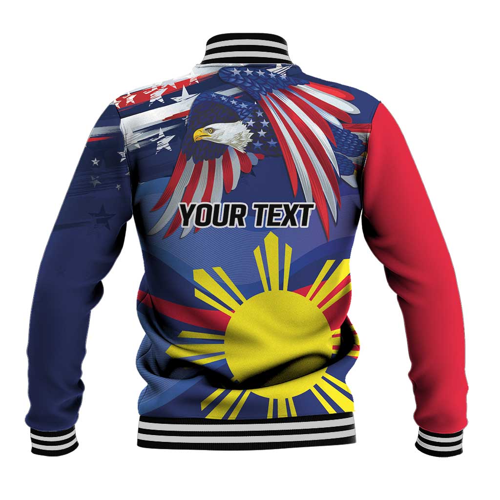 Personalized American Grown With Filipino Roots Baseball Jacket