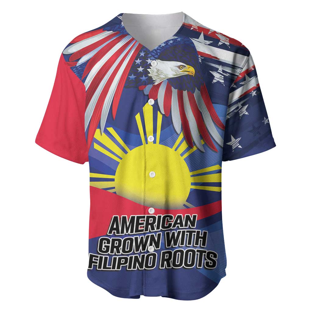 Personalized American Grown With Filipino Roots Baseball Jersey