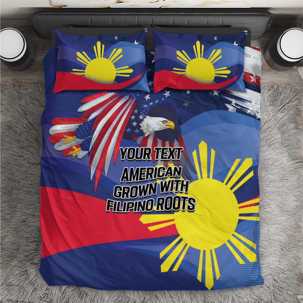 Personalized American Grown With Filipino Roots Bedding Set