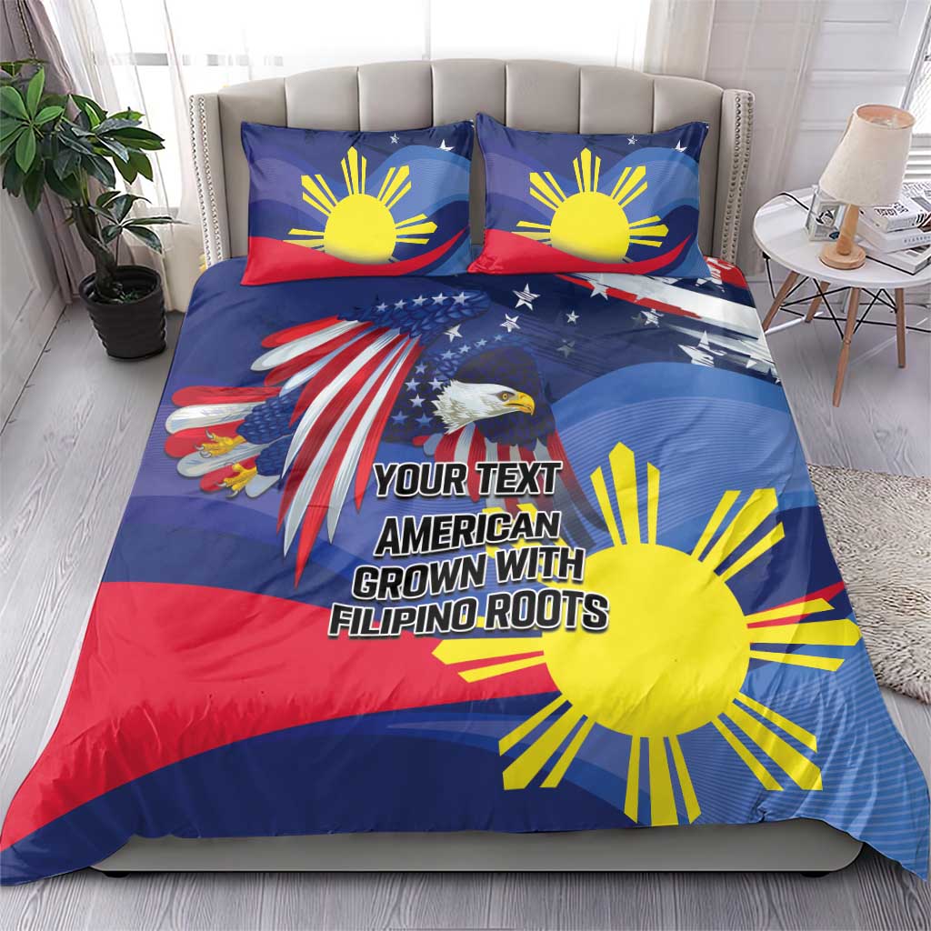 Personalized American Grown With Filipino Roots Bedding Set