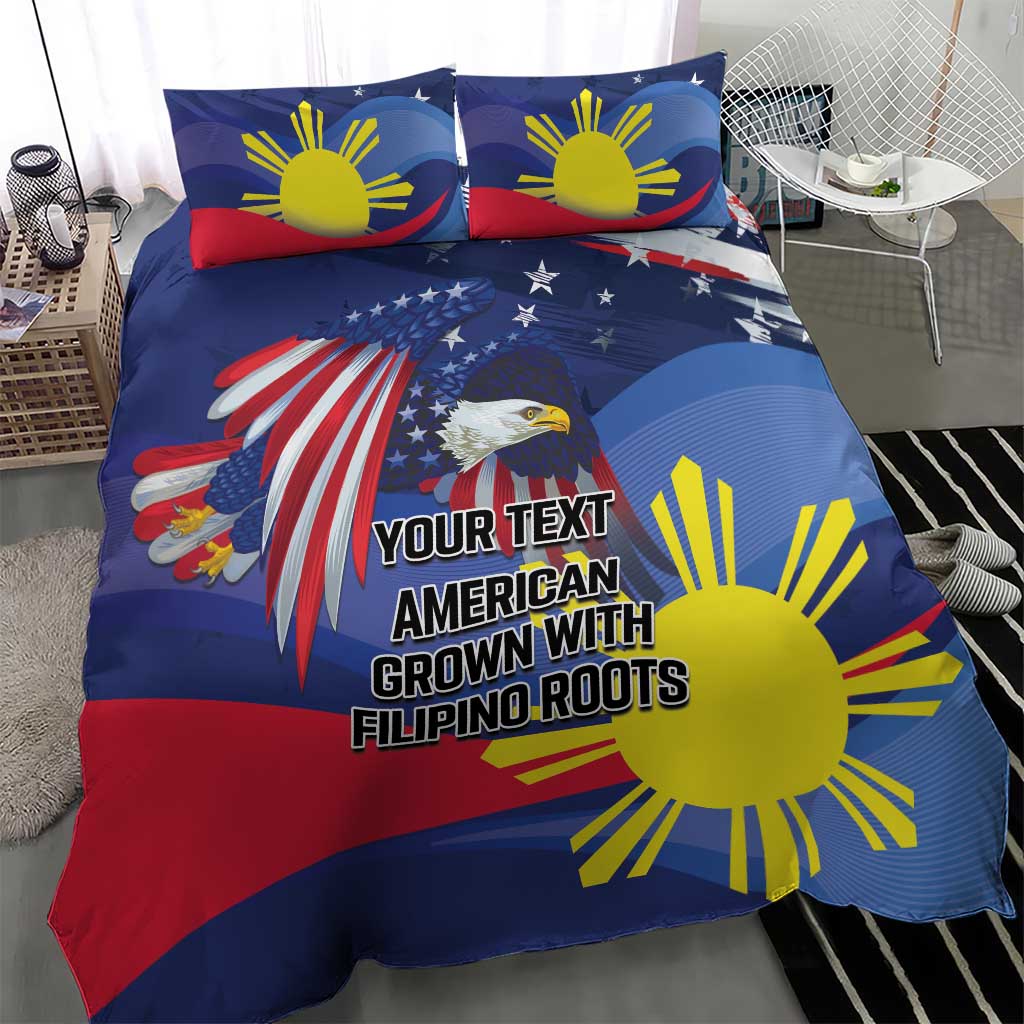 Personalized American Grown With Filipino Roots Bedding Set