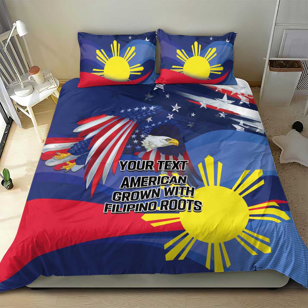 Personalized American Grown With Filipino Roots Bedding Set