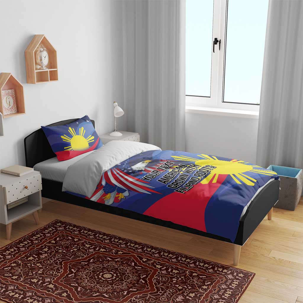 Personalized American Grown With Filipino Roots Bedding Set