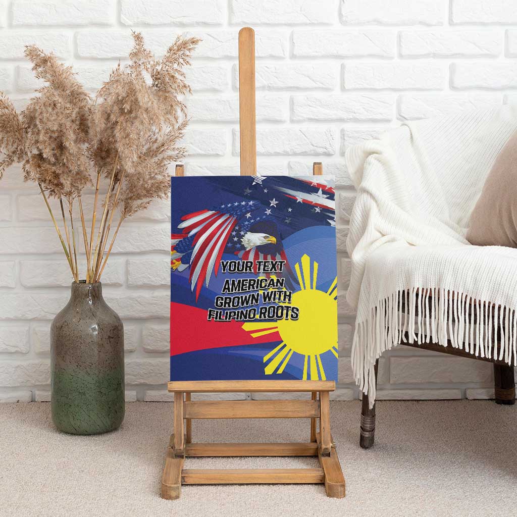 Personalized American Grown With Filipino Roots Canvas Wall Art