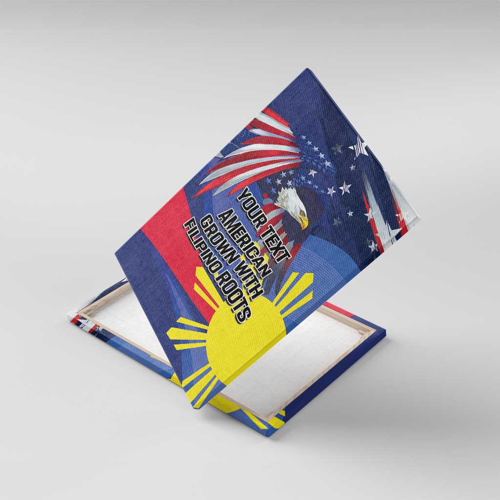 Personalized American Grown With Filipino Roots Canvas Wall Art