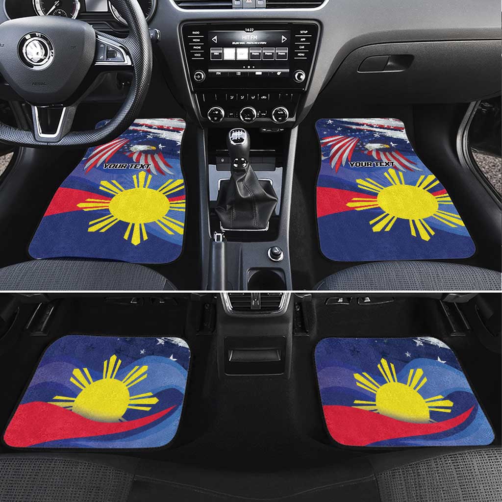 Personalized American Grown With Filipino Roots Car Mats