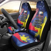 Personalized American Grown With Filipino Roots Car Seat Cover