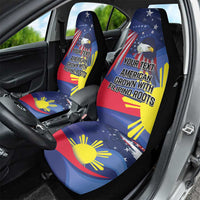Personalized American Grown With Filipino Roots Car Seat Cover