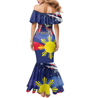 Personalized American Grown With Filipino Roots Family Matching Mermaid Dress and Hawaiian Shirt