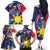 Personalized American Grown With Filipino Roots Family Matching Off The Shoulder Long Sleeve Dress and Hawaiian Shirt