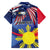 Personalized American Grown With Filipino Roots Family Matching Off The Shoulder Long Sleeve Dress and Hawaiian Shirt