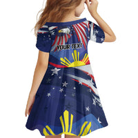 Personalized American Grown With Filipino Roots Family Matching Off Shoulder Maxi Dress and Hawaiian Shirt