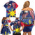 Personalized American Grown With Filipino Roots Family Matching Off Shoulder Short Dress and Hawaiian Shirt