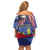 Personalized American Grown With Filipino Roots Family Matching Off Shoulder Short Dress and Hawaiian Shirt