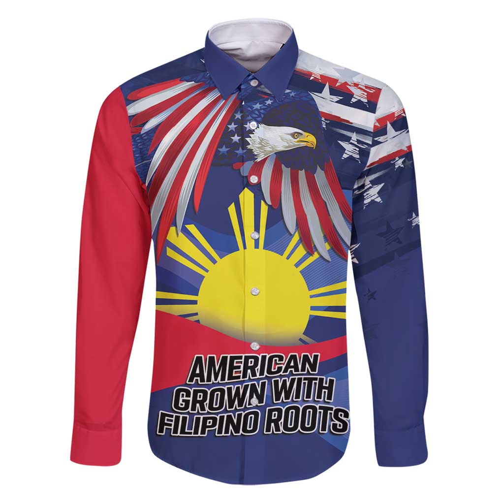 Personalized American Grown With Filipino Roots Family Matching Puletasi and Hawaiian Shirt