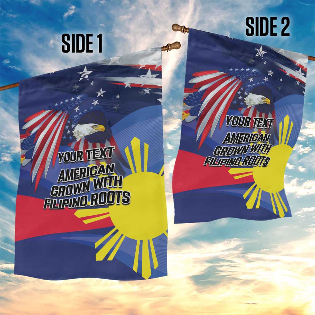 Personalized American Grown With Filipino Roots Garden Flag