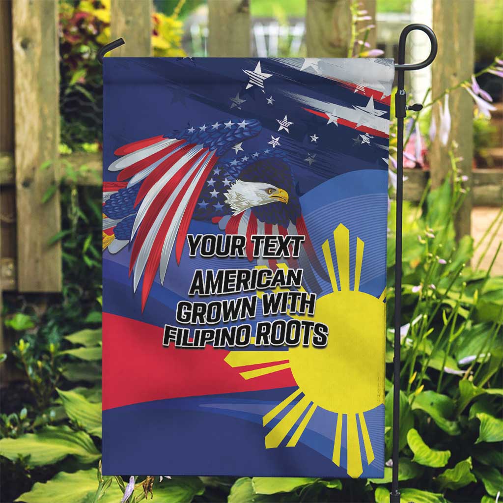 Personalized American Grown With Filipino Roots Garden Flag