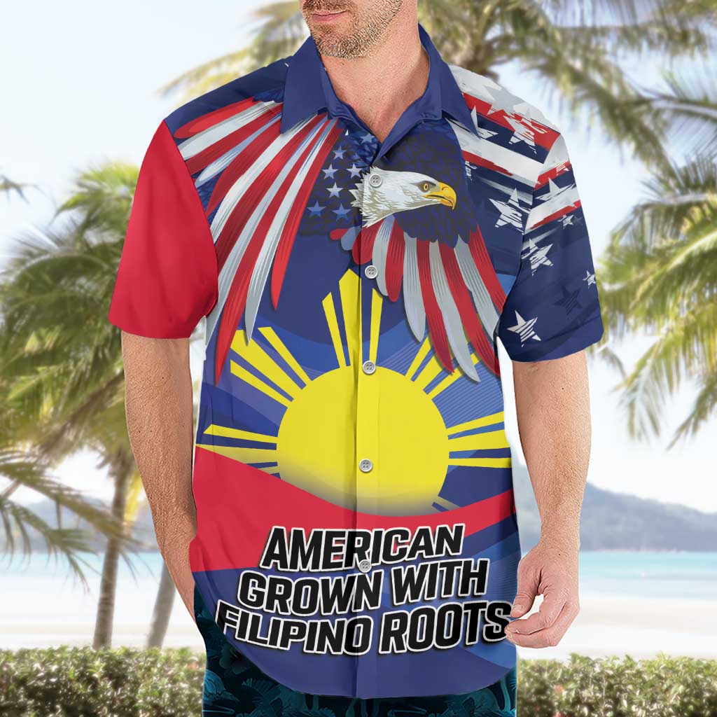 Personalized American Grown With Filipino Roots Hawaiian Shirt