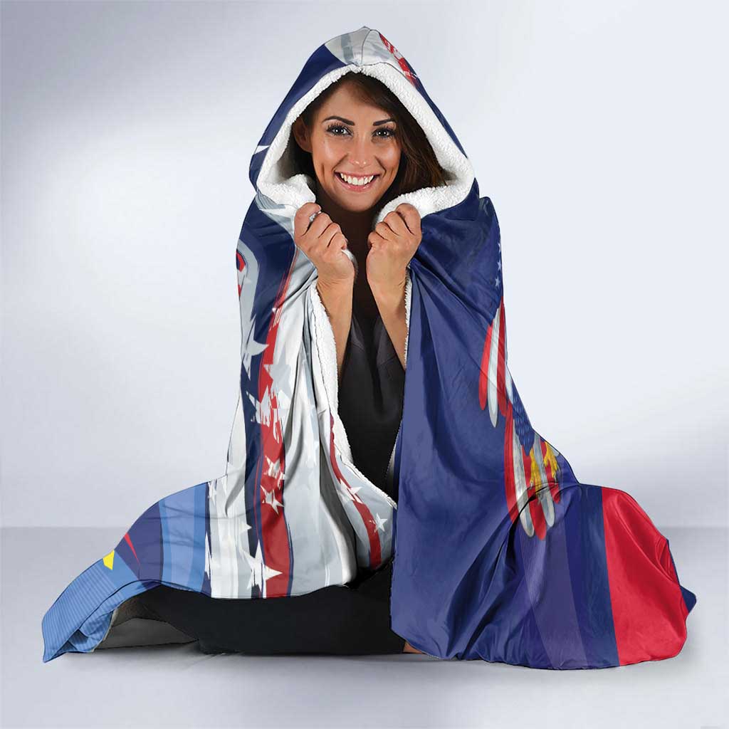 Personalized American Grown With Filipino Roots Hooded Blanket
