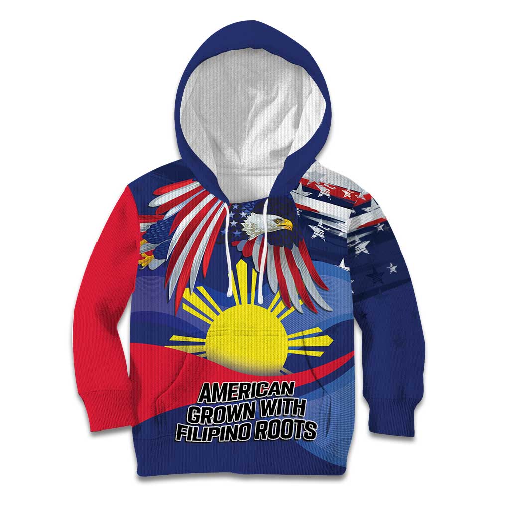 Personalized American Grown With Filipino Roots Kid Hoodie