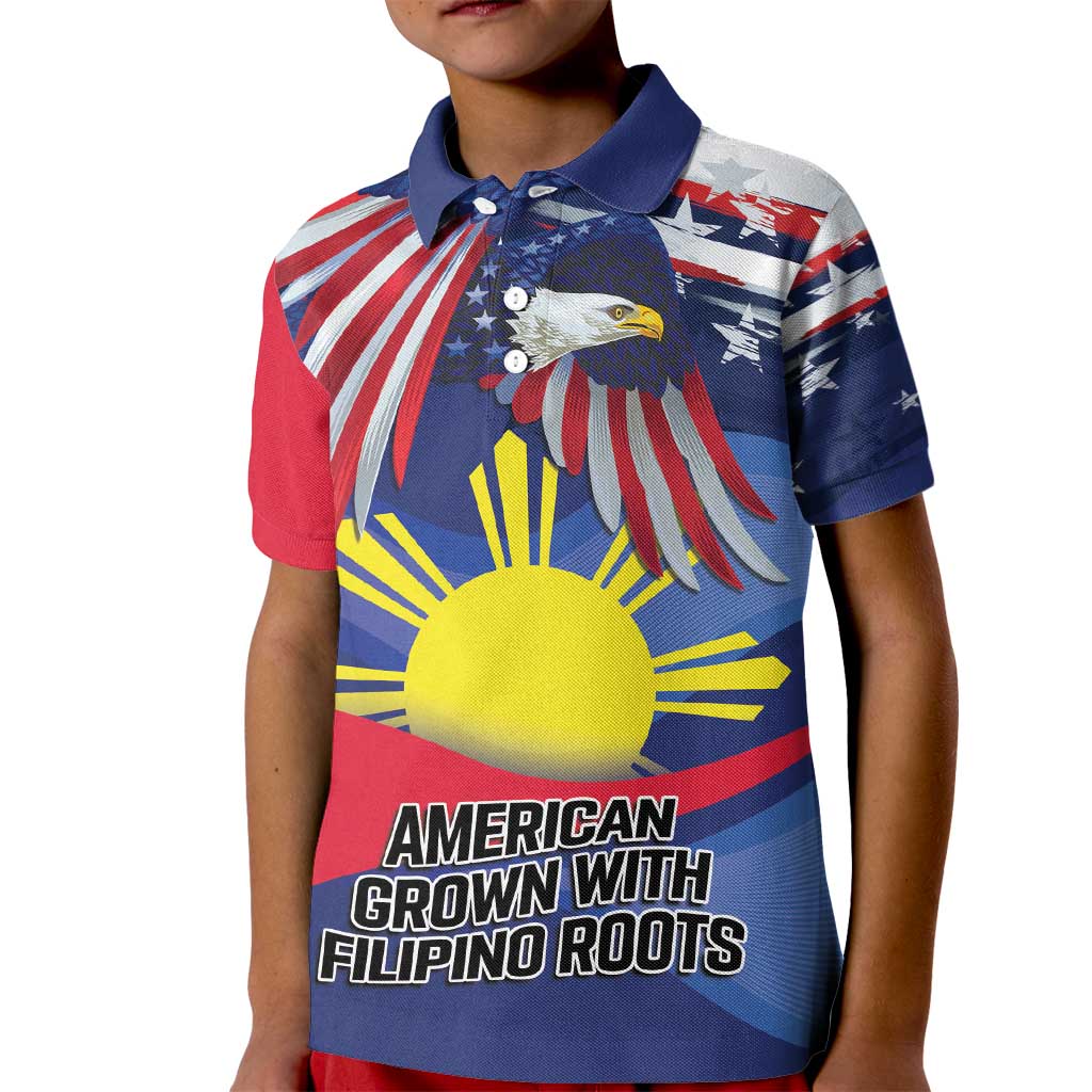 Personalized American Grown With Filipino Roots Kid Polo Shirt