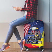 Personalized American Grown With Filipino Roots Luggage Cover