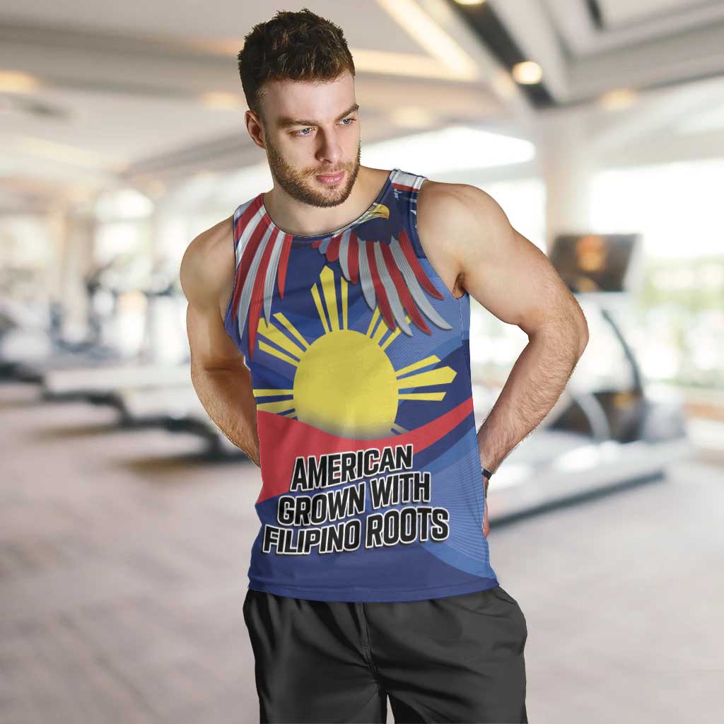 Personalized American Grown With Filipino Roots Men Tank Top