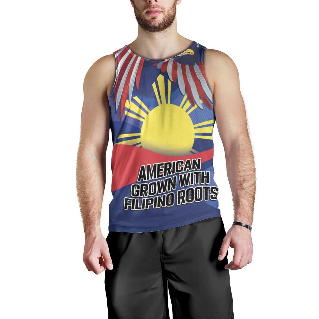 Personalized American Grown With Filipino Roots Men Tank Top