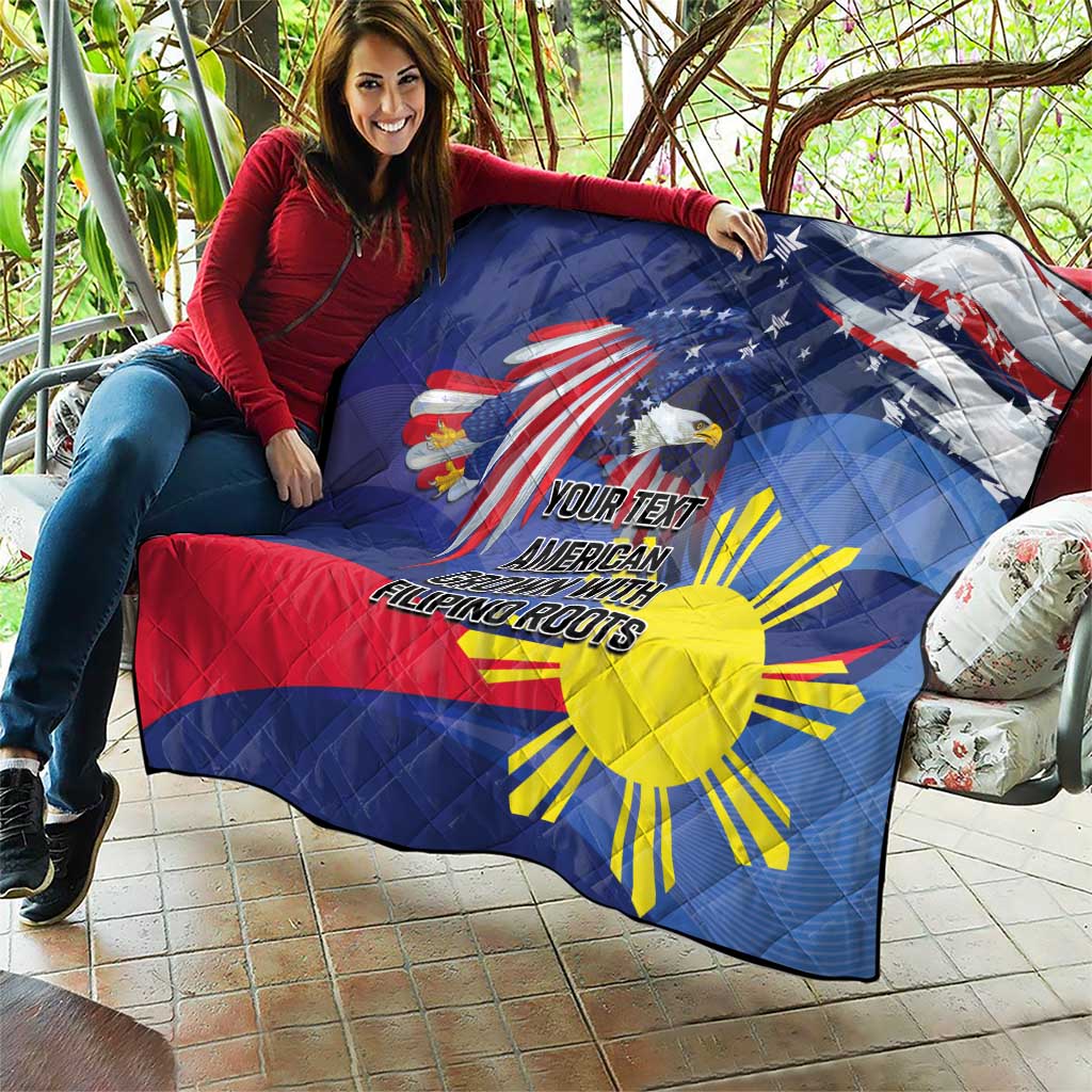 Personalized American Grown With Filipino Roots Quilt