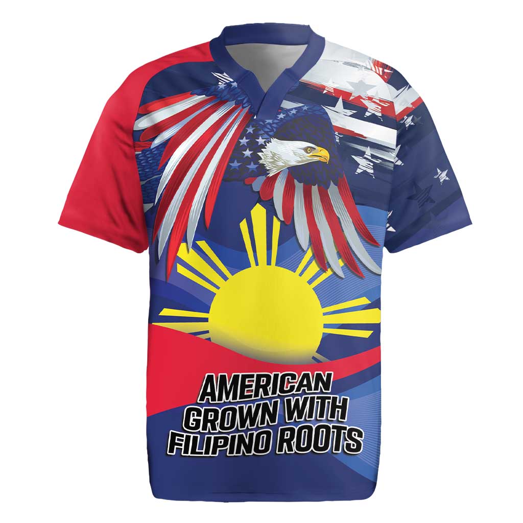 Personalized American Grown With Filipino Roots Rugby Jersey