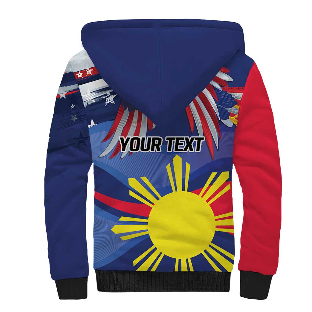 Personalized American Grown With Filipino Roots Sherpa Hoodie