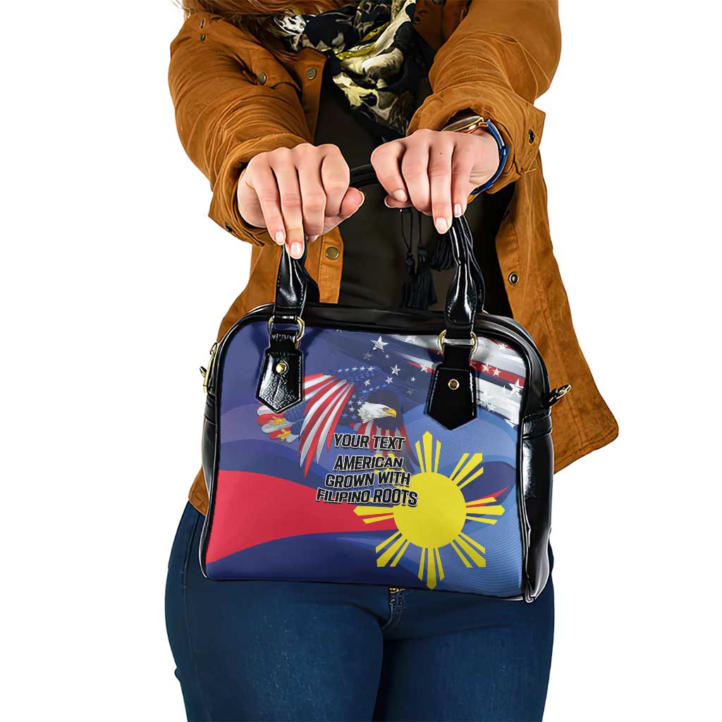 Personalized American Grown With Filipino Roots Shoulder Handbag