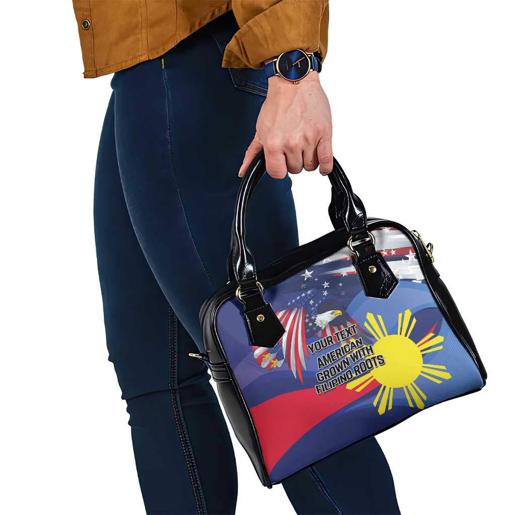 Personalized American Grown With Filipino Roots Shoulder Handbag